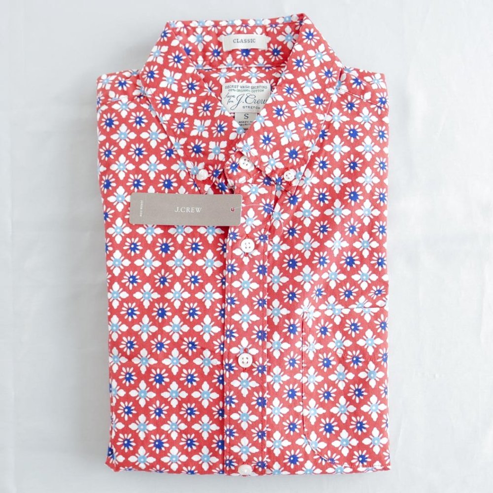 J. Crew Short-sleeve stretch Secret Wash shirt